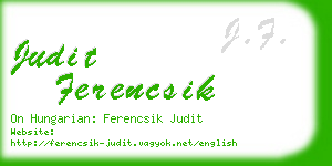 judit ferencsik business card